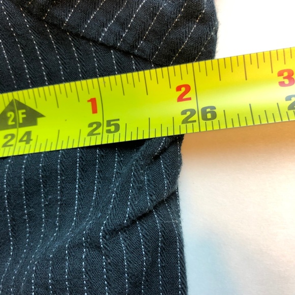 Skully Button Front Long Sleeve Pin Stripe Shirt - Picture 5 of 6